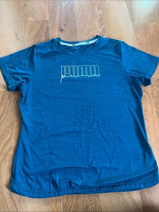 Puma Tops - super soft, PUMA womens' Blue Logo T-Shirt! Worn but in perfect condition